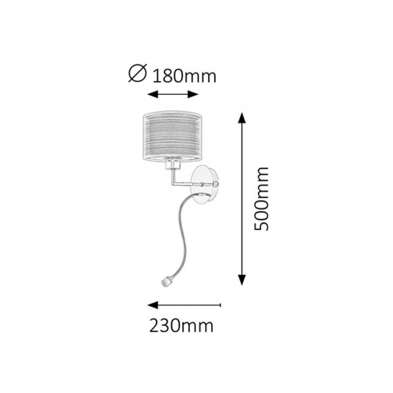 Rábalux Anastasia 2629 fali olvasólámpa króm fém E27 1x MAX 60 + LED 1 E27 85 lm 4000 K IP20 G