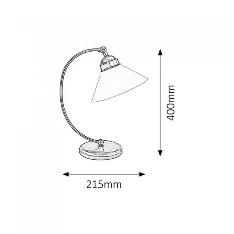 Rábalux Marian 2702 íróasztal lámpa bronz fém E27 1x MAX 60 E27 IP20