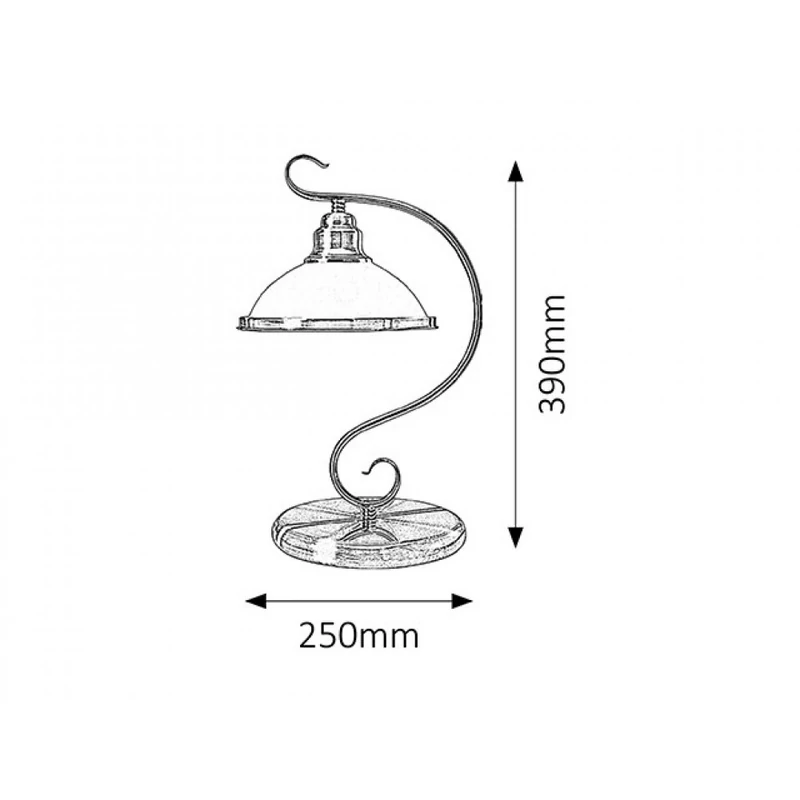 Rábalux Elisett 2752 íróasztal lámpa bronz fém E27 1x MAX 60 E27 1 db IP20