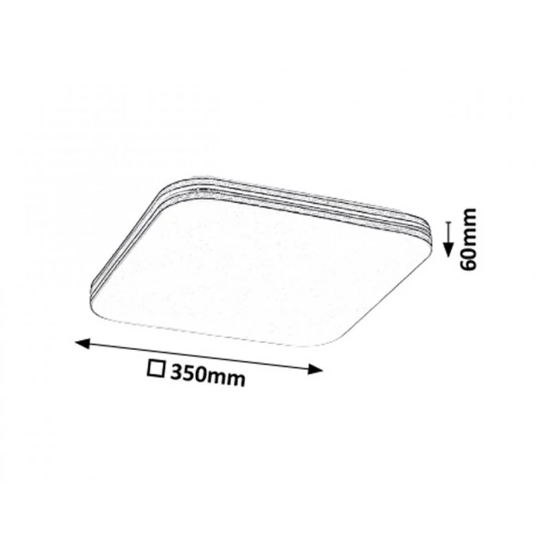 Rábalux Oscar 2764 mennyezeti lámpa fehér fém LED 18 1350 lm 4000 K IP20 G
