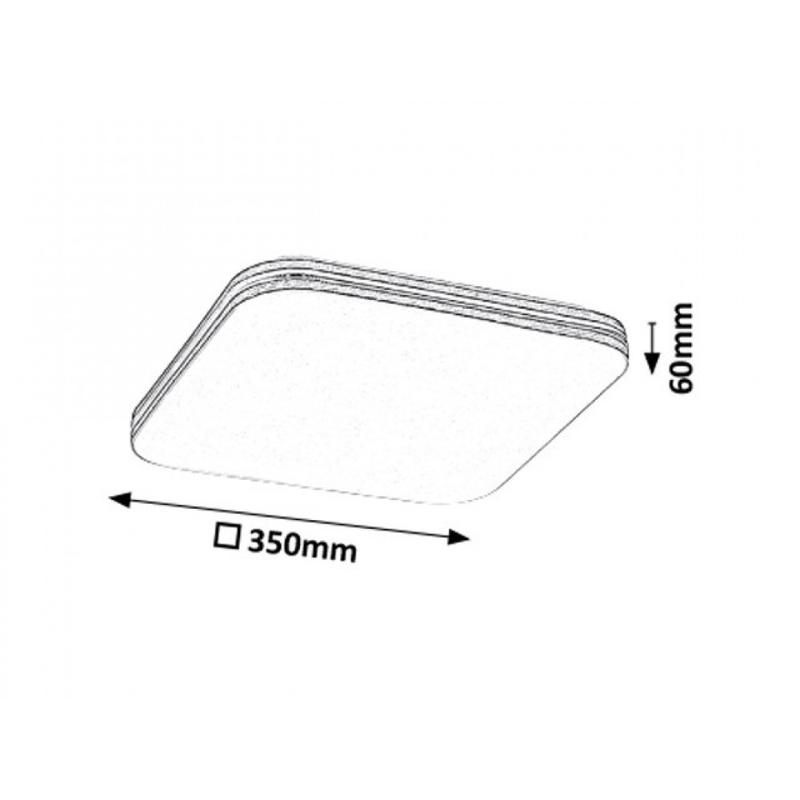 Rábalux Oscar 2764 mennyezeti lámpa fehér fém LED 18 1350 lm 4000 K IP20 G