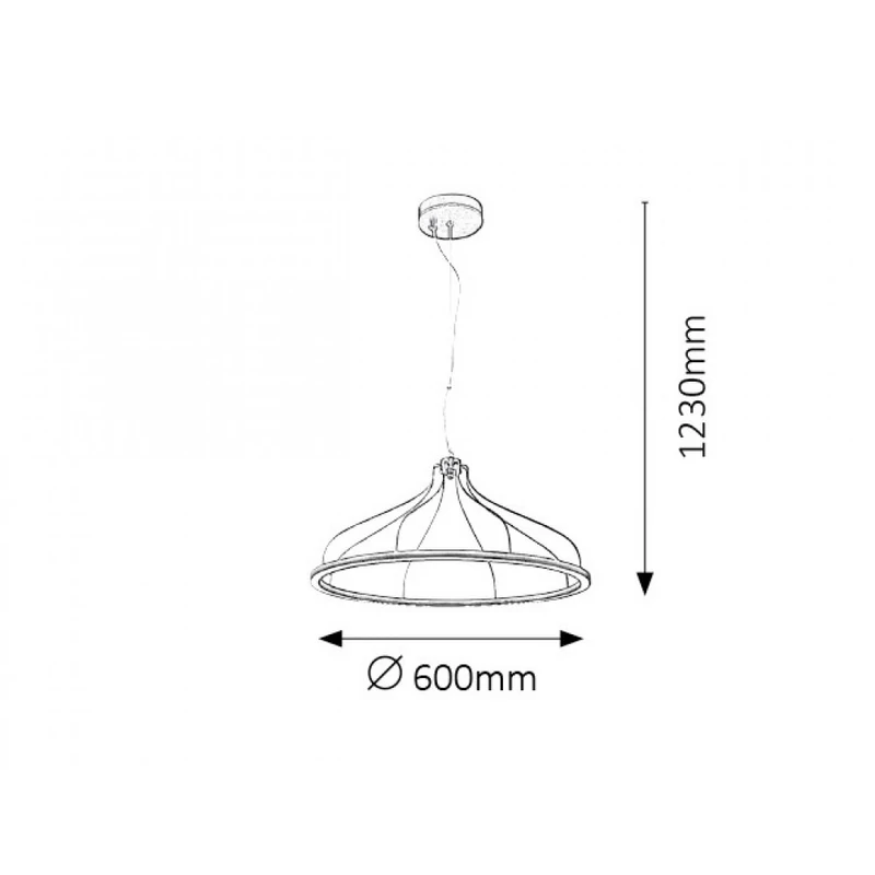 Rábalux Eaden 2766 egyágú függeszték metál barna fém LED 35 2800 lm 3000 K IP20 G