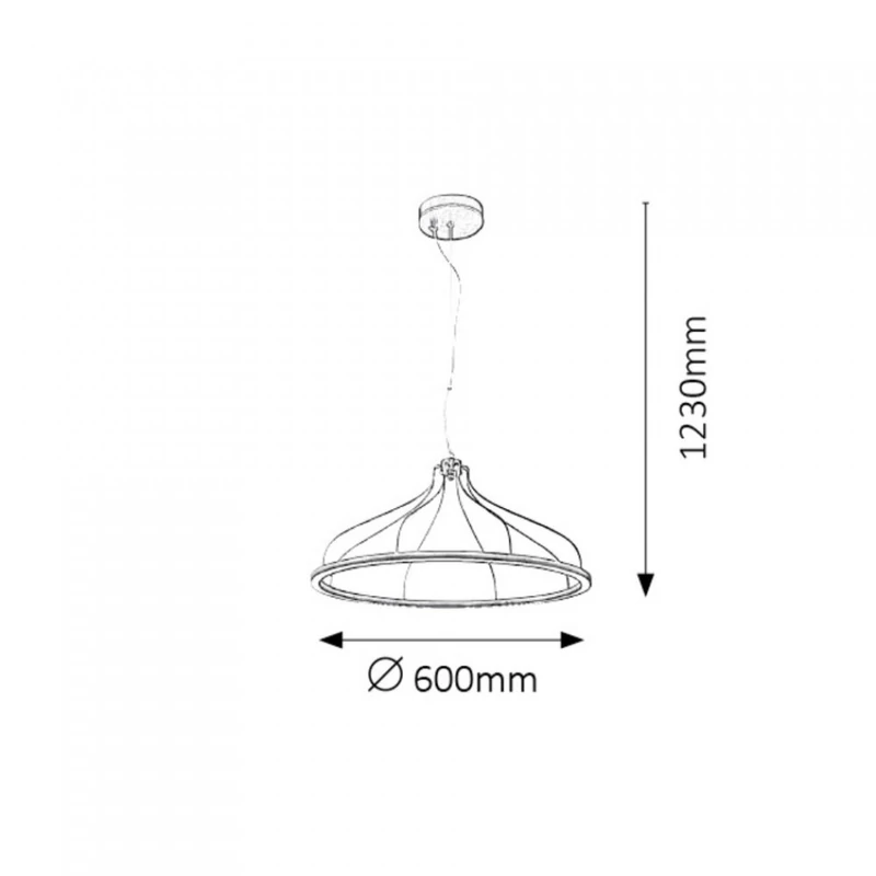 Rábalux Eaden 2766 egyágú függeszték metál barna fém LED 35 2800 lm 3000 K IP20 G