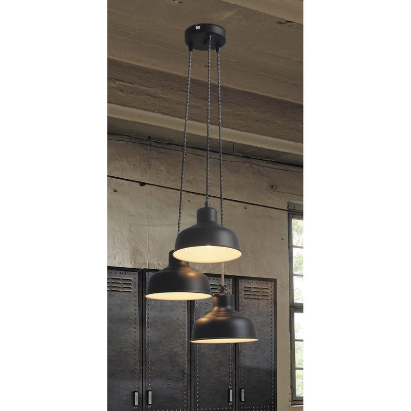 Rábalux Owen 2790 többágú függeszték matt fekete fém E27 3x MAX 25 E27 IP20