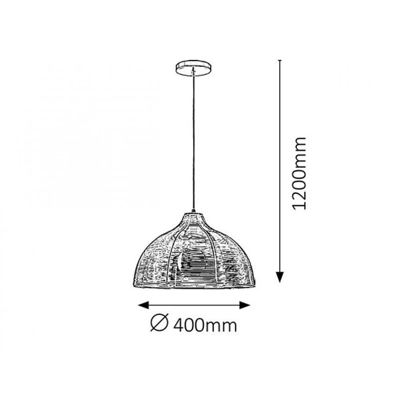 Rábalux Oz 2798 egyágú függeszték ezüst fém E27 1x MAX 60 E27 IP20