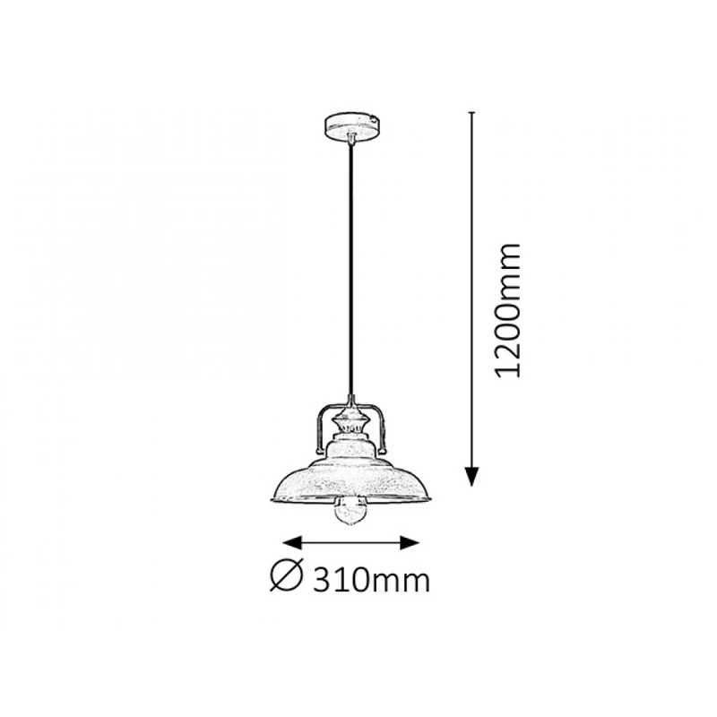 Rábalux Kyle 2930 egyágú függeszték barna fém E27 1x MAX 60 E27 1 db IP20