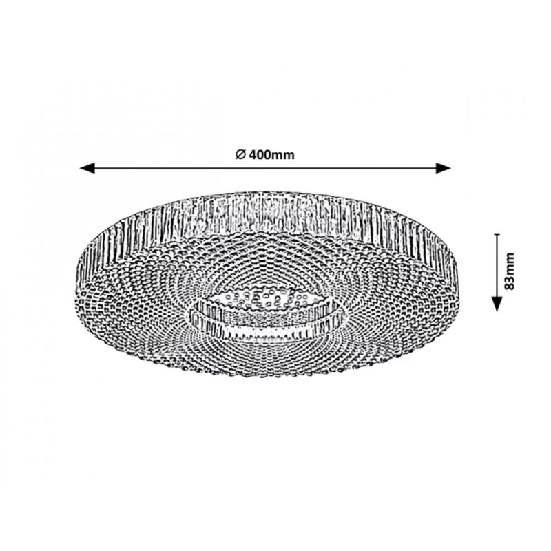 Rábalux Ziva 3064 mennyezeti lámpa króm fém LED 36 2340 lm 3000-6000 K IP20 G