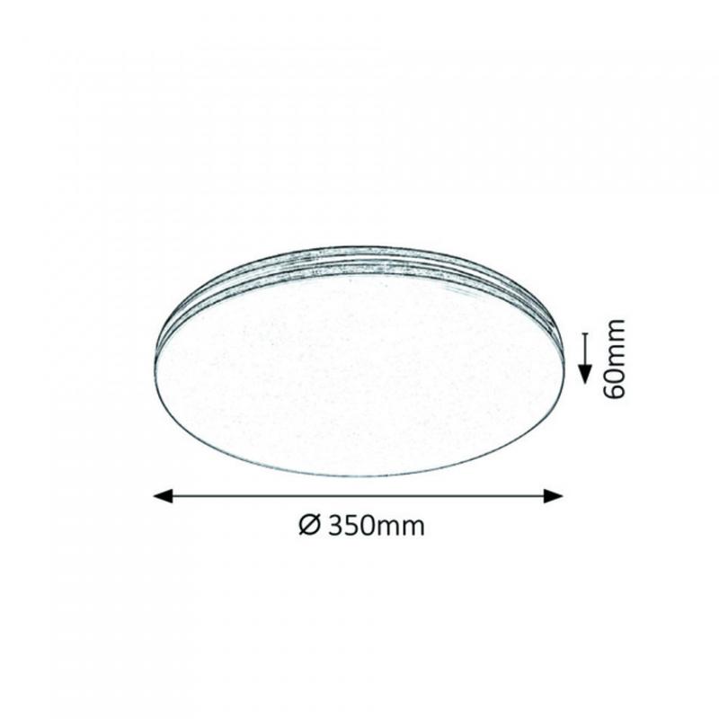 Rábalux Oscar 3347 mennyezeti lámpa fehér fém LED 18 1350 lm 4000 K IP20 G
