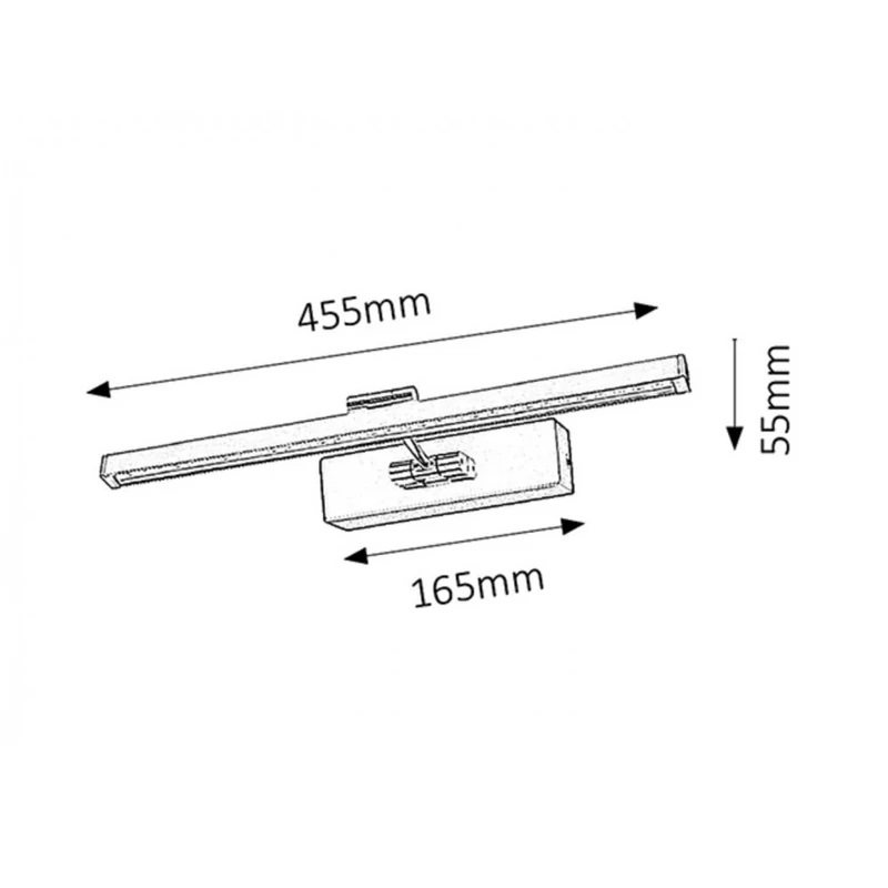 Rábalux Picture guard 3650 képmegvilágító lámpa króm fém LED 8 580 lm 3000 K IP20 A+