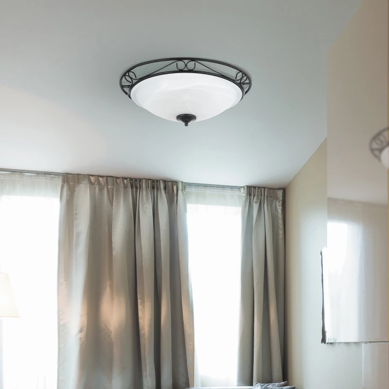 Rábalux Athen 3723 mennyezeti lámpa fekete fém E27 3x MAX 60 E27 3 db IP20