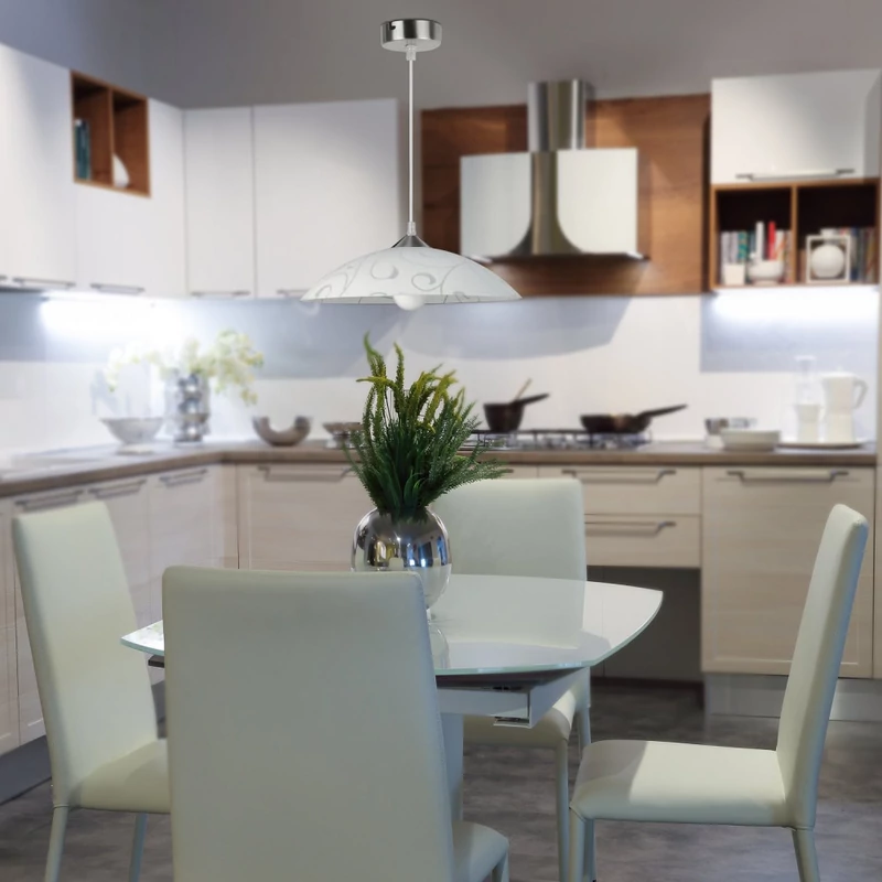 Rábalux Harmony Lux 3856 egyágú függeszték fehér mintás fém E27 1x MAX 60 E27 1 db IP20