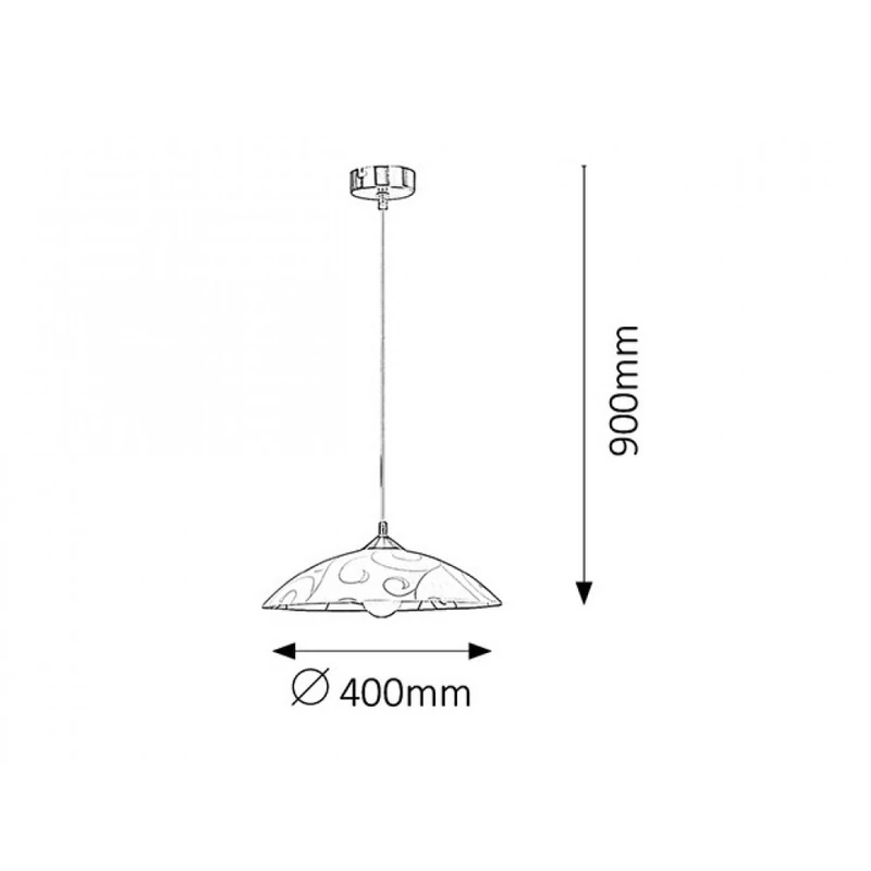 Rábalux Harmony Lux 3856 egyágú függeszték fehér mintás fém E27 1x MAX 60 E27 IP20