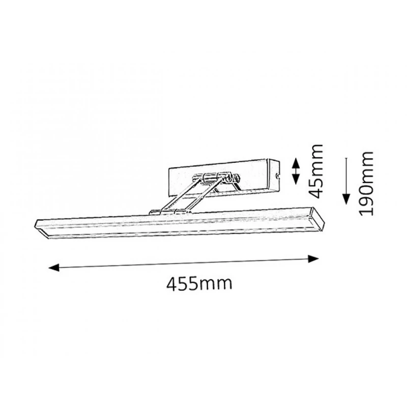 Rábalux Picture slim 3907 képmegvilágító lámpa króm fém LED 8 316 lm 4000 K IP20 G