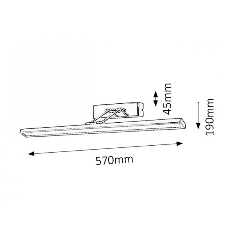 Rábalux Picture slim 3908 képmegvilágító lámpa króm fém LED 12 466 lm 4000 K IP20 G