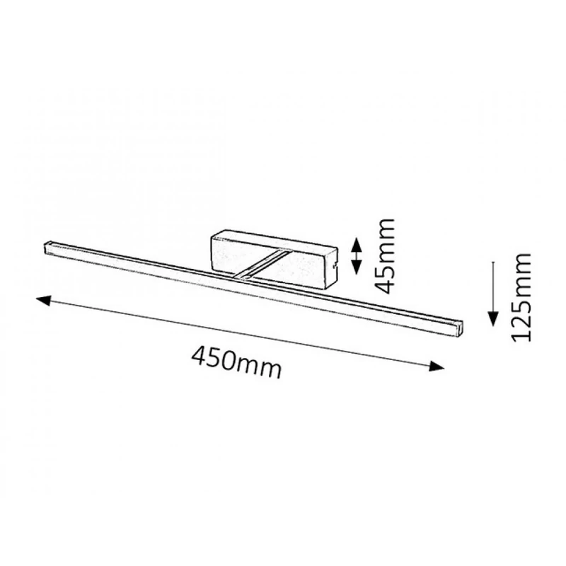Rábalux Picture slim 3909 képmegvilágító lámpa króm fém LED 8 321 lm 4000 K IP20 G