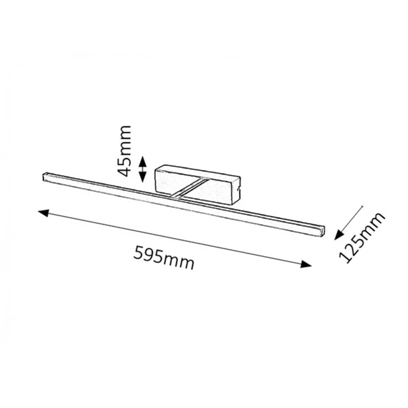 Rábalux Picture slim 3910 képmegvilágító lámpa króm fém LED 12 554 lm 4000 K IP20 A