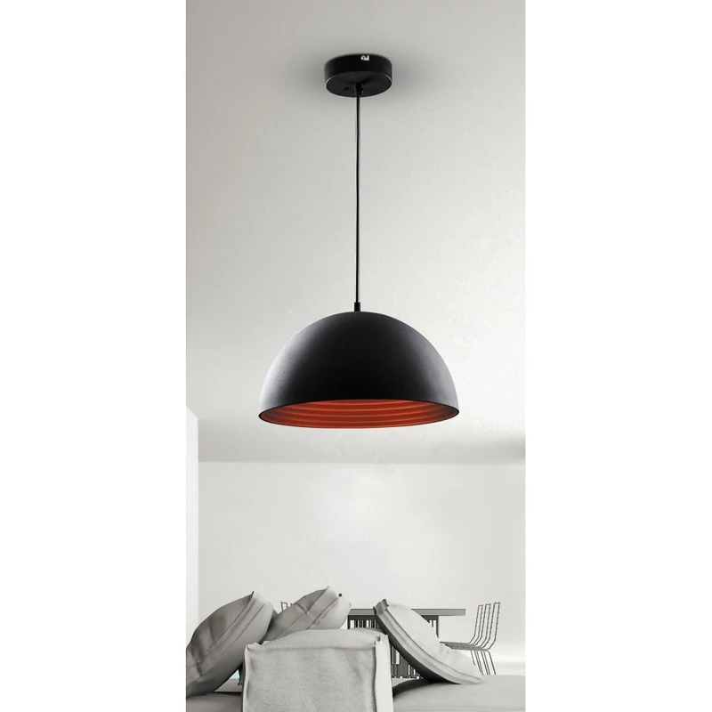 Rábalux Nella 3956 egyágú függeszték fekete fém E27 1x MAX 60W E27 IP20