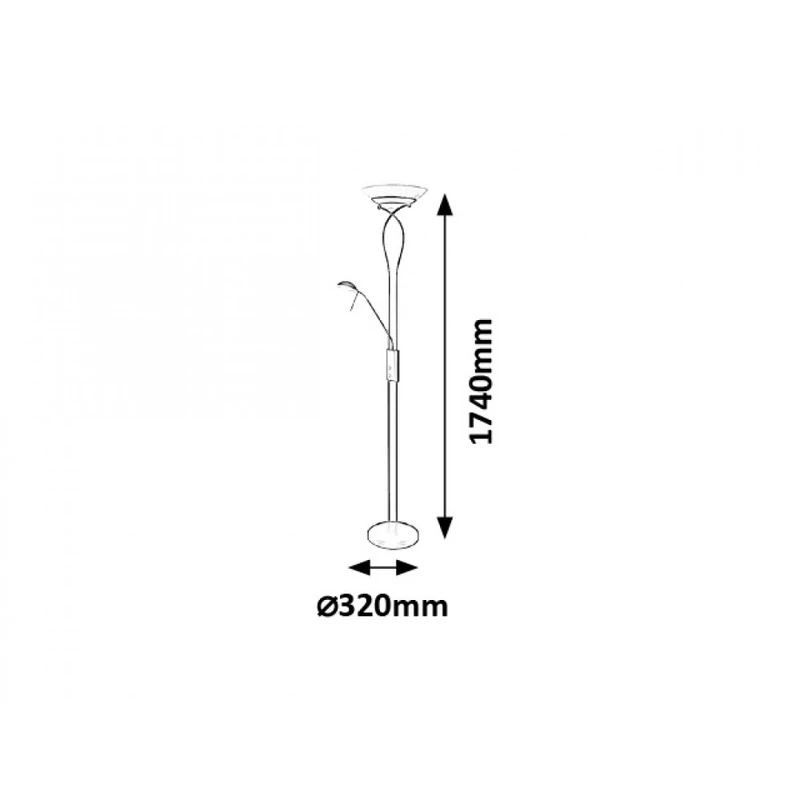 Rábalux Gamma 4078 állólámpa olvasókarral bronz fém R7S 1x MAX 230 + G9 1x MAX 40 1xG9 + 1xR7s 2 db 4970 lm 2700 K IP20 C