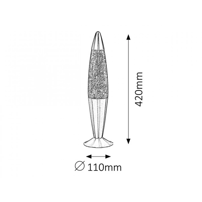 Rábalux Glitter 4113 lávalámpa zöld fém E14 G45 1x MAX 25 E14 1 db IP20
