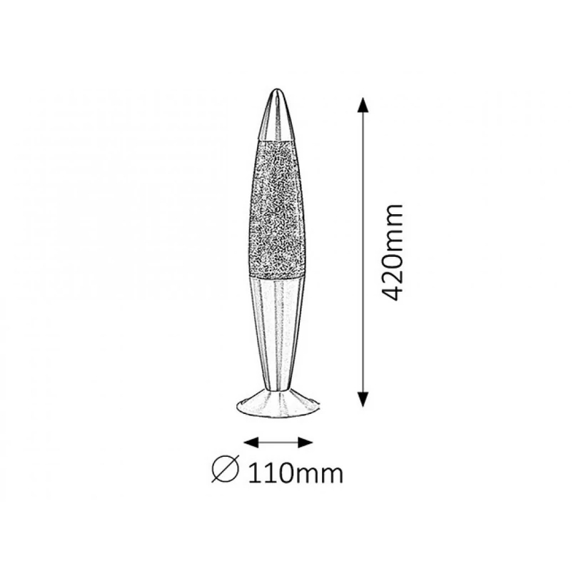 Rábalux Glitter 4113 lávalámpa zöld fém E14 G45 1x MAX 25 E14 IP20