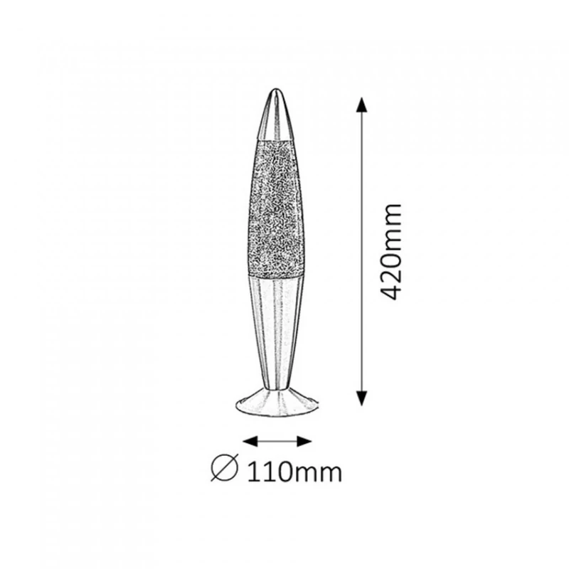 Rábalux Glitter 4115 lávalámpa lila fém E14 G45 1x MAX 25 E14 IP20