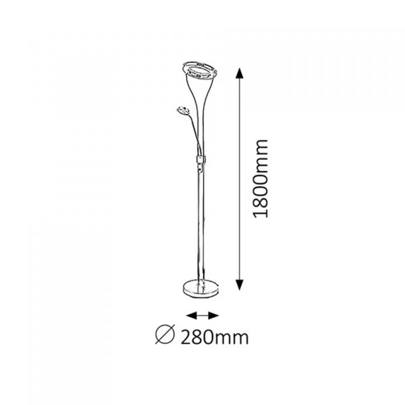 Rábalux Leslie 4159 állólámpa olvasókarral króm fém LED 18 LED 4 1880 lm 3000 K IP20 F