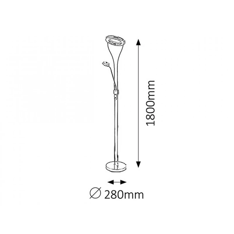 Rábalux Leslie 4159 állólámpa olvasókarral króm fém LED 18 LED 4 1880 lm 3000 K IP20 F