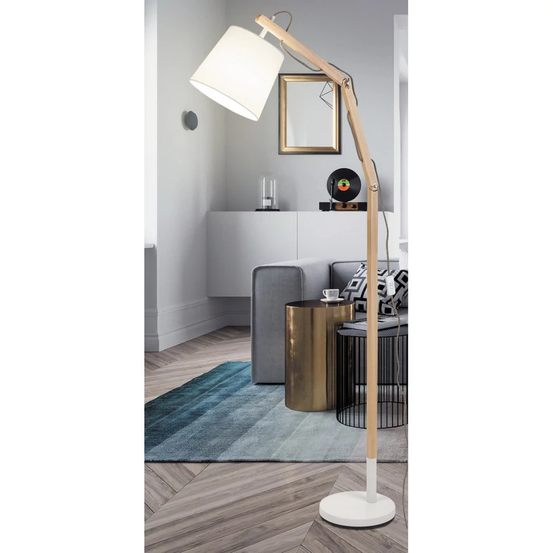 Rábalux Thomas 4192 állólámpa fehér fa E27 1x MAX 60 E27 1 db IP20
