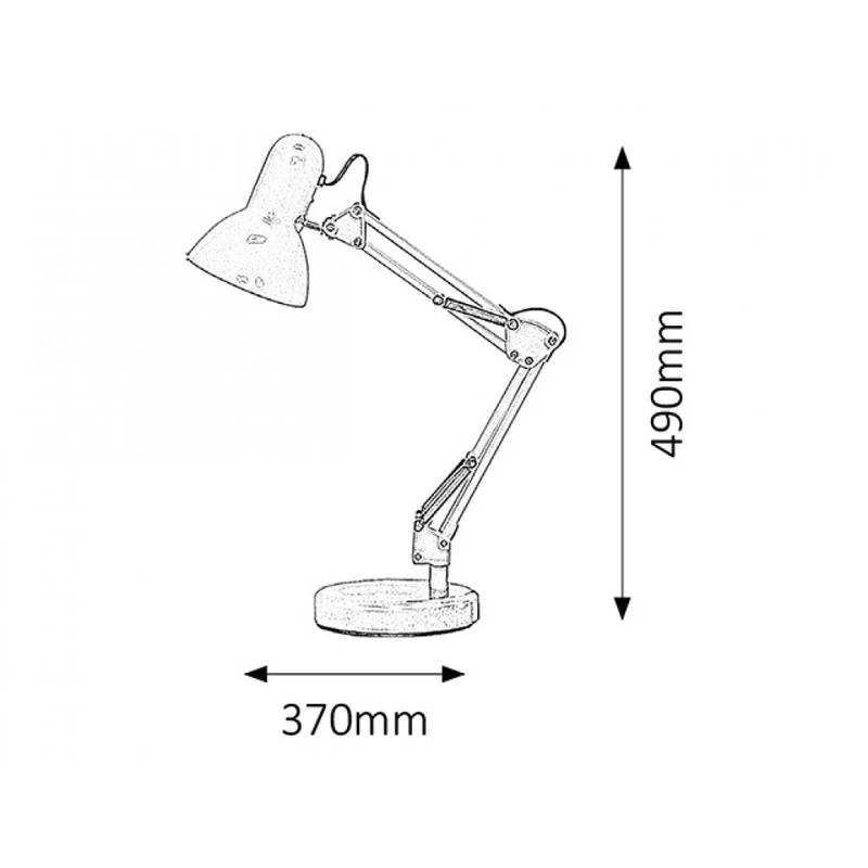 Rábalux Samson 4213 íróasztal lámpa ezüst fém E27 1x MAX 60 E27 1 db IP20
