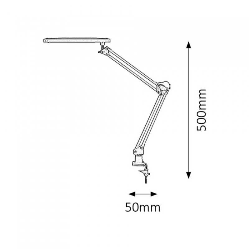 Rábalux Raul 4419 csiptetős asztali lámpa fekete fém LED 6 350 lm 4500 K IP20 G