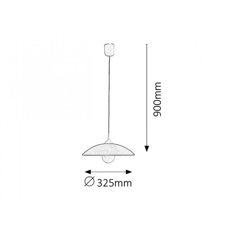 Rábalux Cupola range 4615 egyágú függeszték fehér műanyag E27 1x MAX 60 E27 1 db IP20