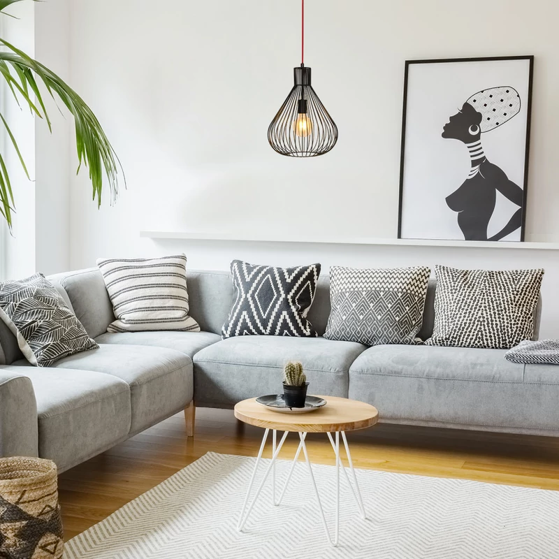 Rábalux Zille 4754 egyágú függeszték matt fekete fém E27 1x MAX 40 E27 IP20