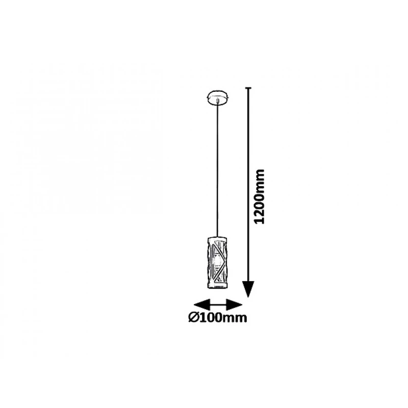 Rábalux Oberon 5338 egyágú függeszték barna fém E14 1x MAX 40 E14 1 db IP20