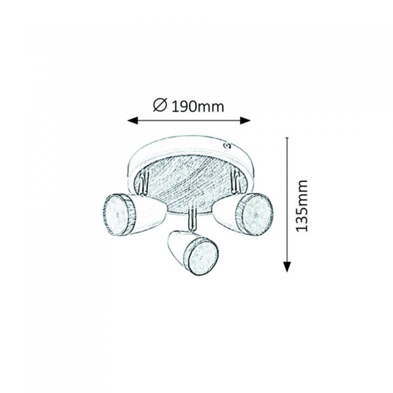 Rábalux Karen 5566 mennyezeti lámpa fehér fém LED 3x 4 840 lm 3000 K IP20 F