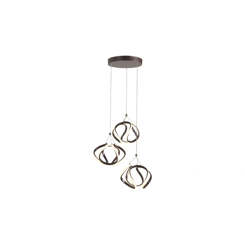 Rábalux Ambrosio 5693 többágú függeszték barna fém LED 50 3400 lm 3000 K IP20 G