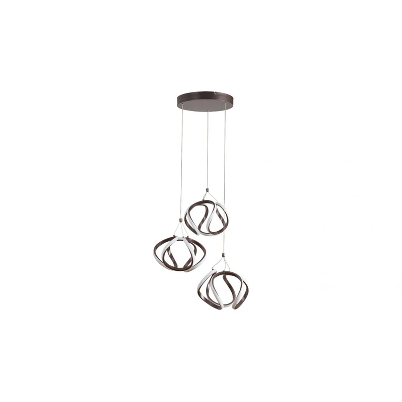 Rábalux Ambrosio 5693 többágú függeszték barna fém LED 50 3400 lm 3000 K IP20 A