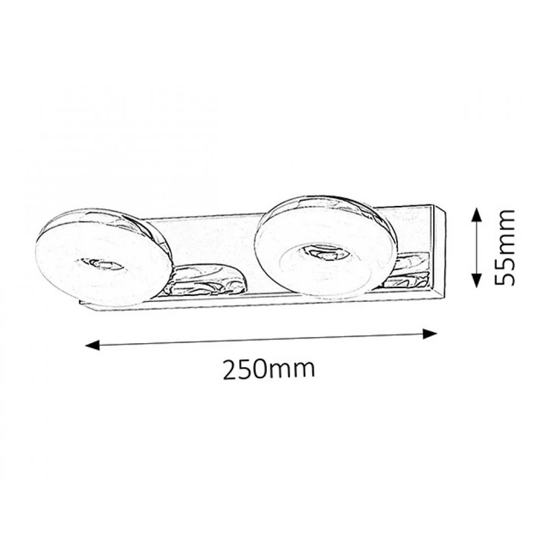 Rábalux Beata 5717 fürdőszoba fali lámpa króm fém LED 2x 5 930 lm 4000 K IP44 E