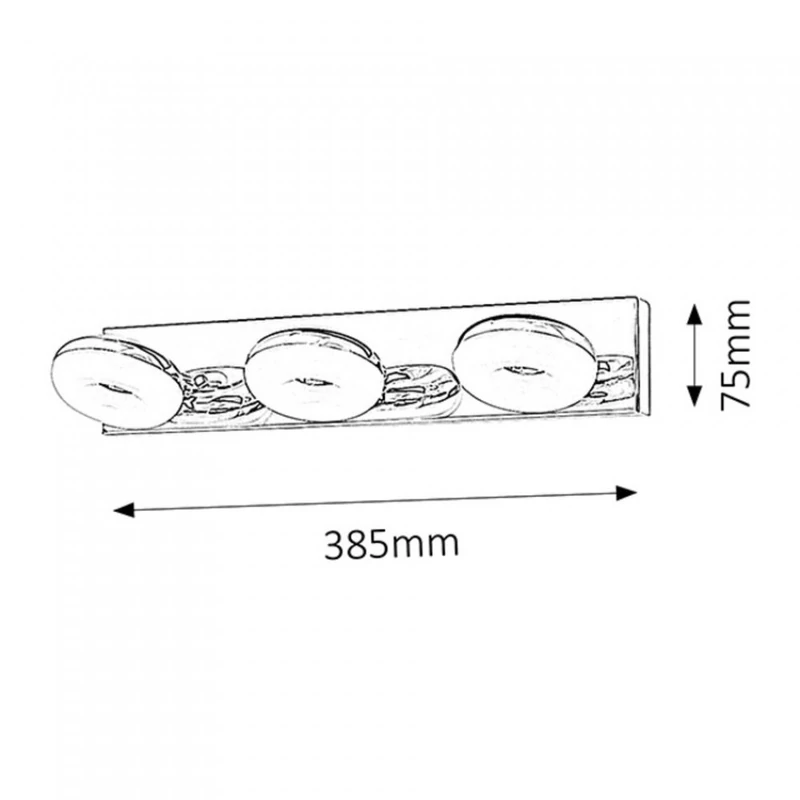 Rábalux Beata 5718 fürdőszoba fali lámpa króm fém LED 3x 5 1400 lm 4000 K IP44 E