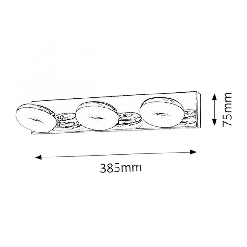Rábalux Beata 5718 fürdőszoba fali lámpa króm fém LED 3x 5 1400 lm 4000 K IP44 E