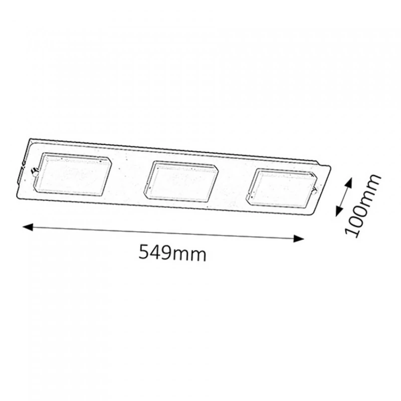 Rábalux Ruben 5724 fürdőszoba mennyezeti lámpa króm fém LED 3x 4,5 1161 lm 4000 K IP44 F