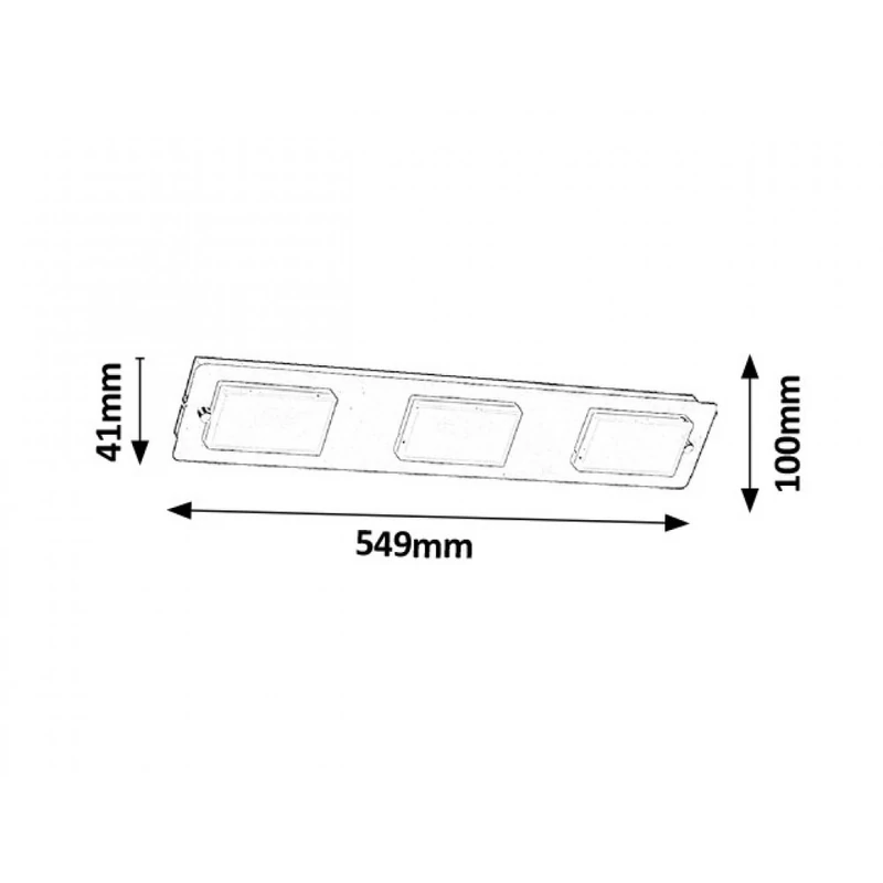 Rábalux Ruben 5724 fürdőszoba mennyezeti lámpa króm fém LED 3x 4,5 1161 lm 4000 K IP44 F