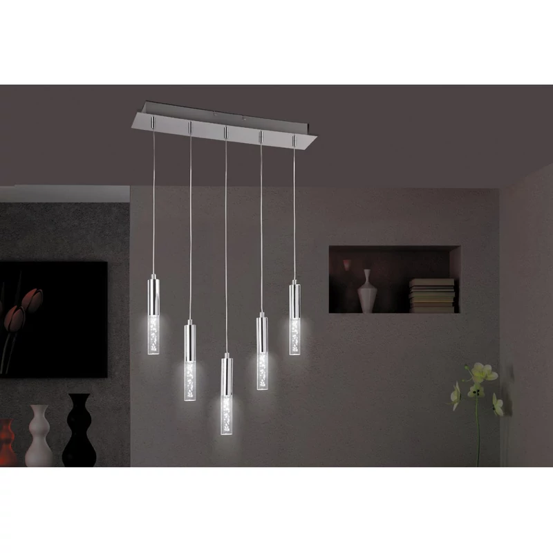 Rábalux Rheia 5764 led függeszték króm fém LED 5x 5 2000 lm 3000 K IP20 A