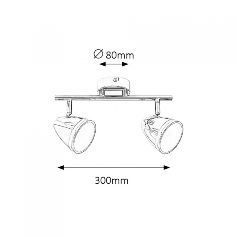 Rábalux Martin 5932 mennyezeti lámpa króm fém LED 2x 4 720 lm 4000 K IP20 F