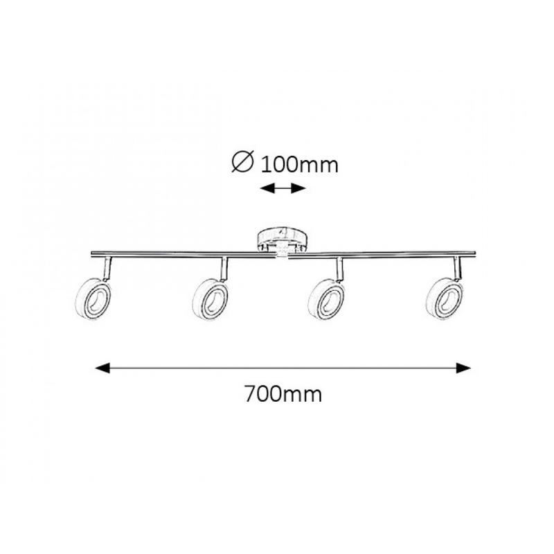 Rábalux Zora 5942 mennyezeti lámpa króm fém LED 4x 4,5 1600 lm 4000 K IP20 F