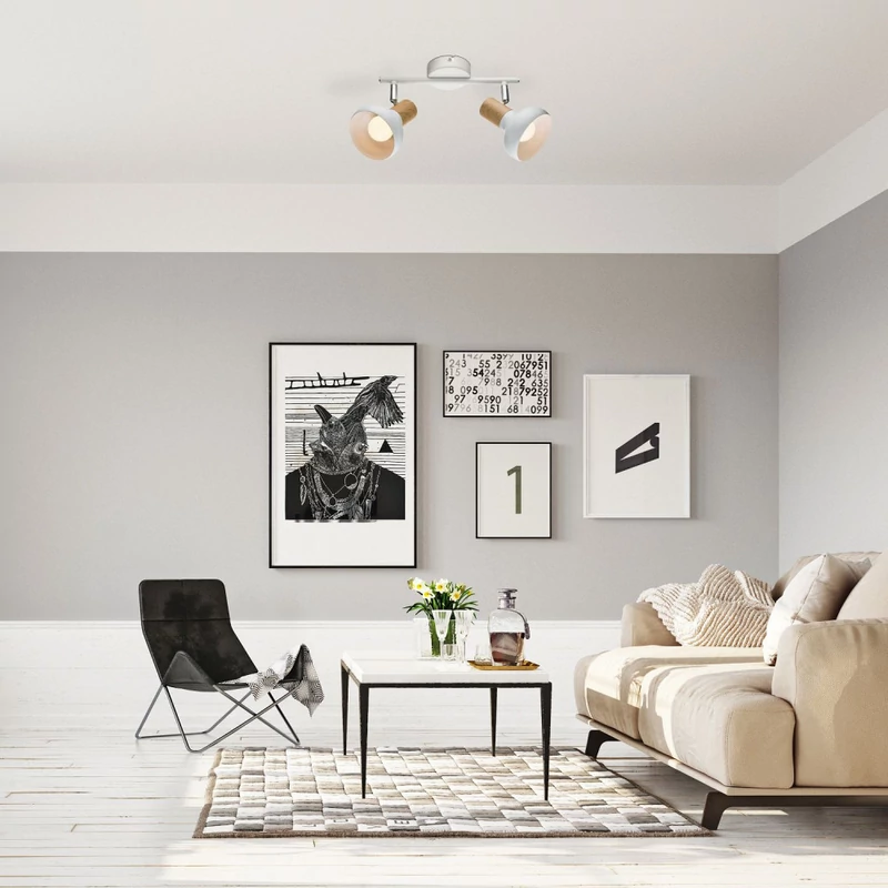Rábalux Holly 5944 mennyezeti lámpa fehér fém E14 2x MAX 40 E14 IP20
