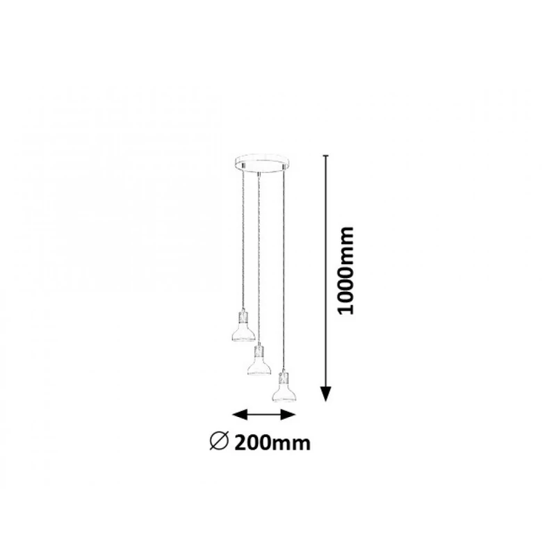 Rábalux Holly 5949 többágú függeszték fehér fém E14 3x MAX 40 E14 IP20