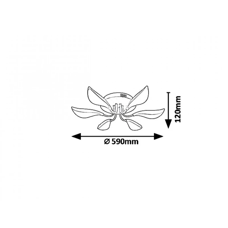 Rábalux Magnolia 6000 mennyezeti lámpa fehér fém LED 48 2955 lm 4000 K IP20 G