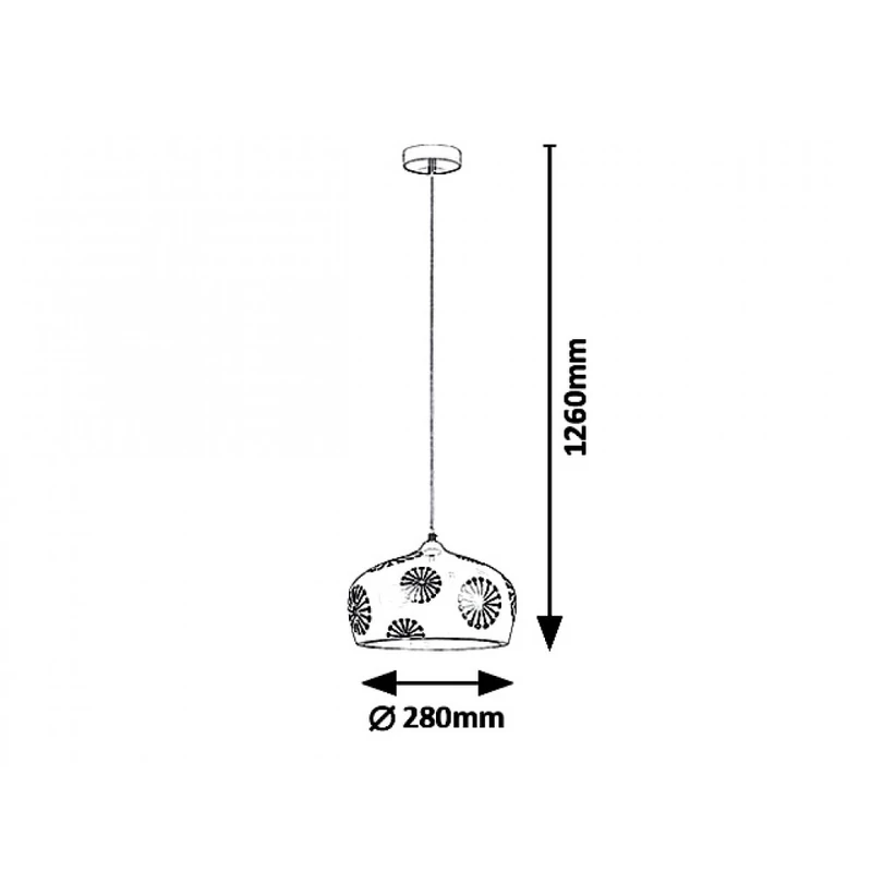 Rábalux Ginger 6050 egyágú függeszték fehér fém E14 1x MAX 40 E14 1 db IP20
