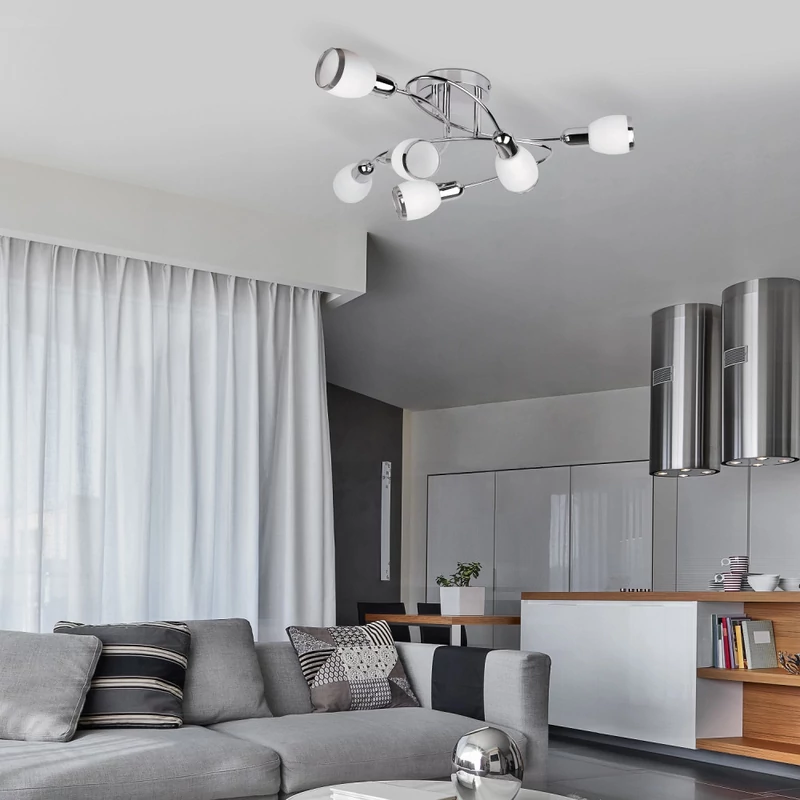 Rábalux Elite 6064 mennyezeti lámpa króm fém E14 6x MAX 40 E14 6 db IP20