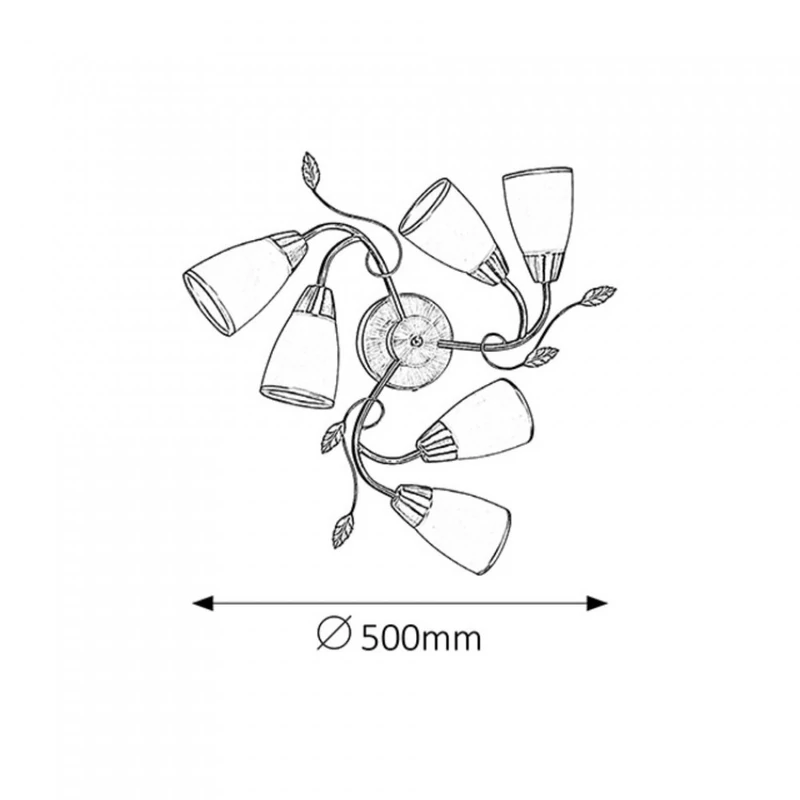 Rábalux Dreambells 6146 mennyezeti lámpa bronz fém E14 6x MAX 40 E14 IP20
